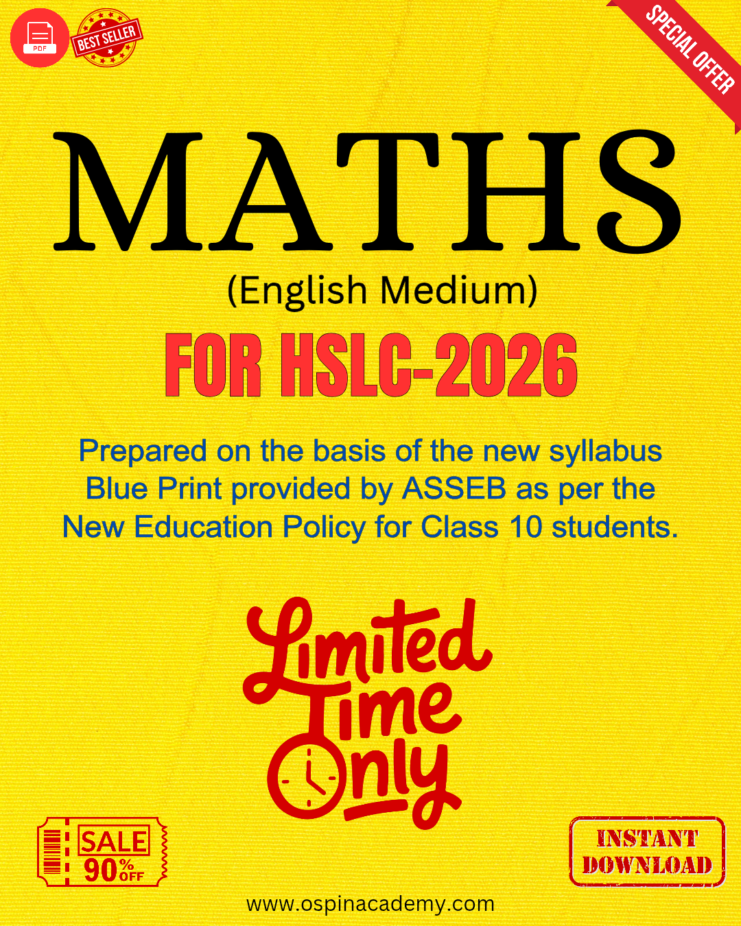 Class 10 Maths (English Medium) PDF Solutions 2025-26 | SEBA Assam