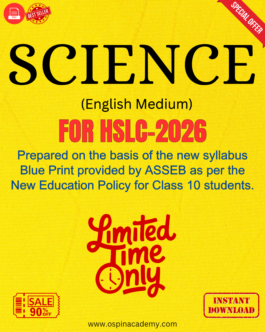 Class 10 Science (English Medium) PDF Solutions 2025-26 | SEBA Assam