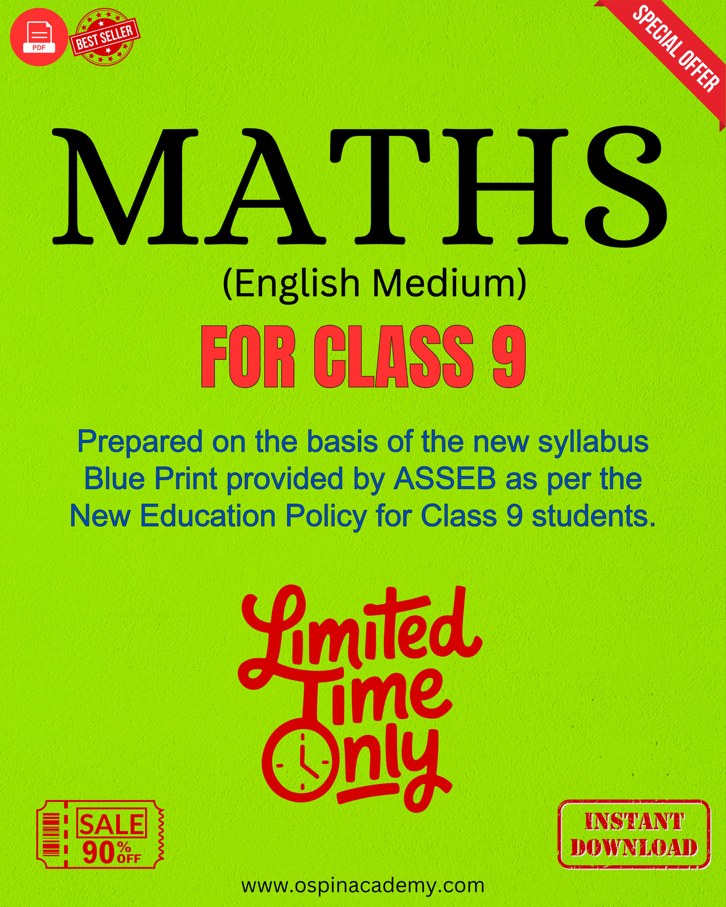 Class 9 Maths (English Medium) PDF Solutions 2025-26 | SEBA Assam