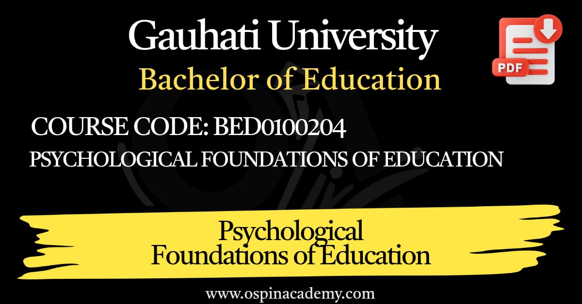 UNIT-1 Solutions Psychological Foundations of Education